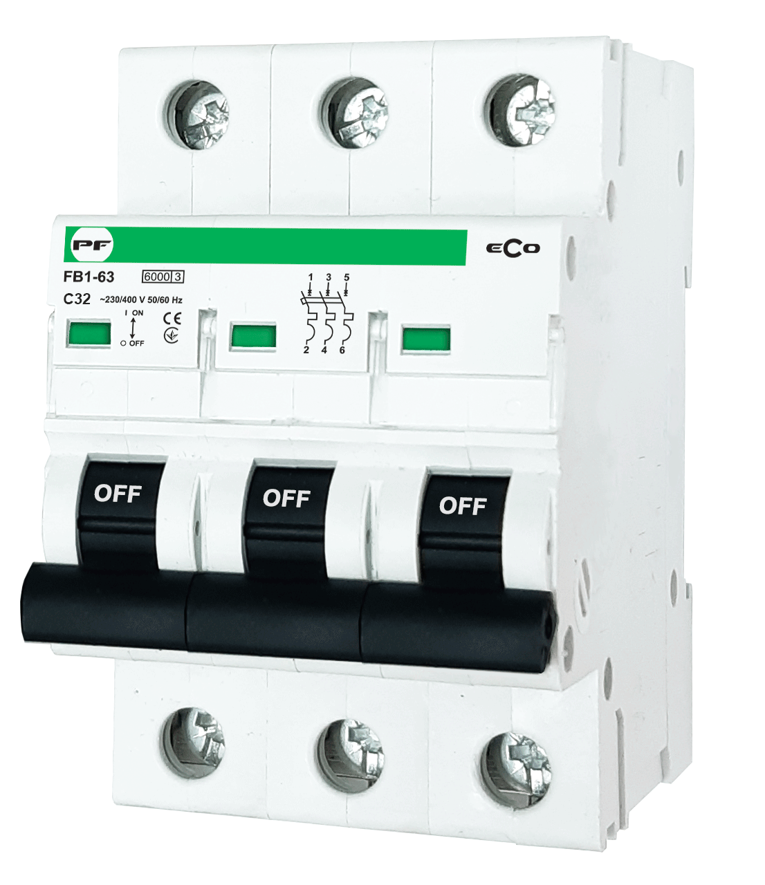 Модульний автоматичний вимикач FB1-63 ECO 3P С32