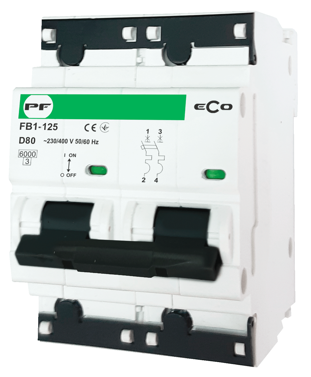 Модульний автоматичний вимикач FB1-125 ECO 2P D80