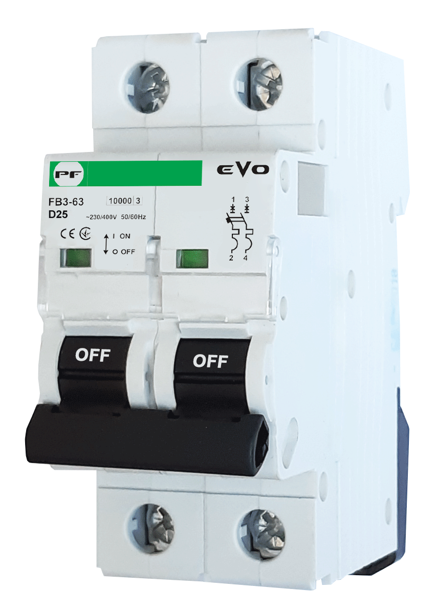 Модульний автоматичний вимикач FB3-63 EVO 2P D25