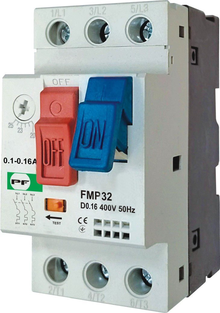 Автоматичний вимикач захисту двигуна FMP32    0.16A