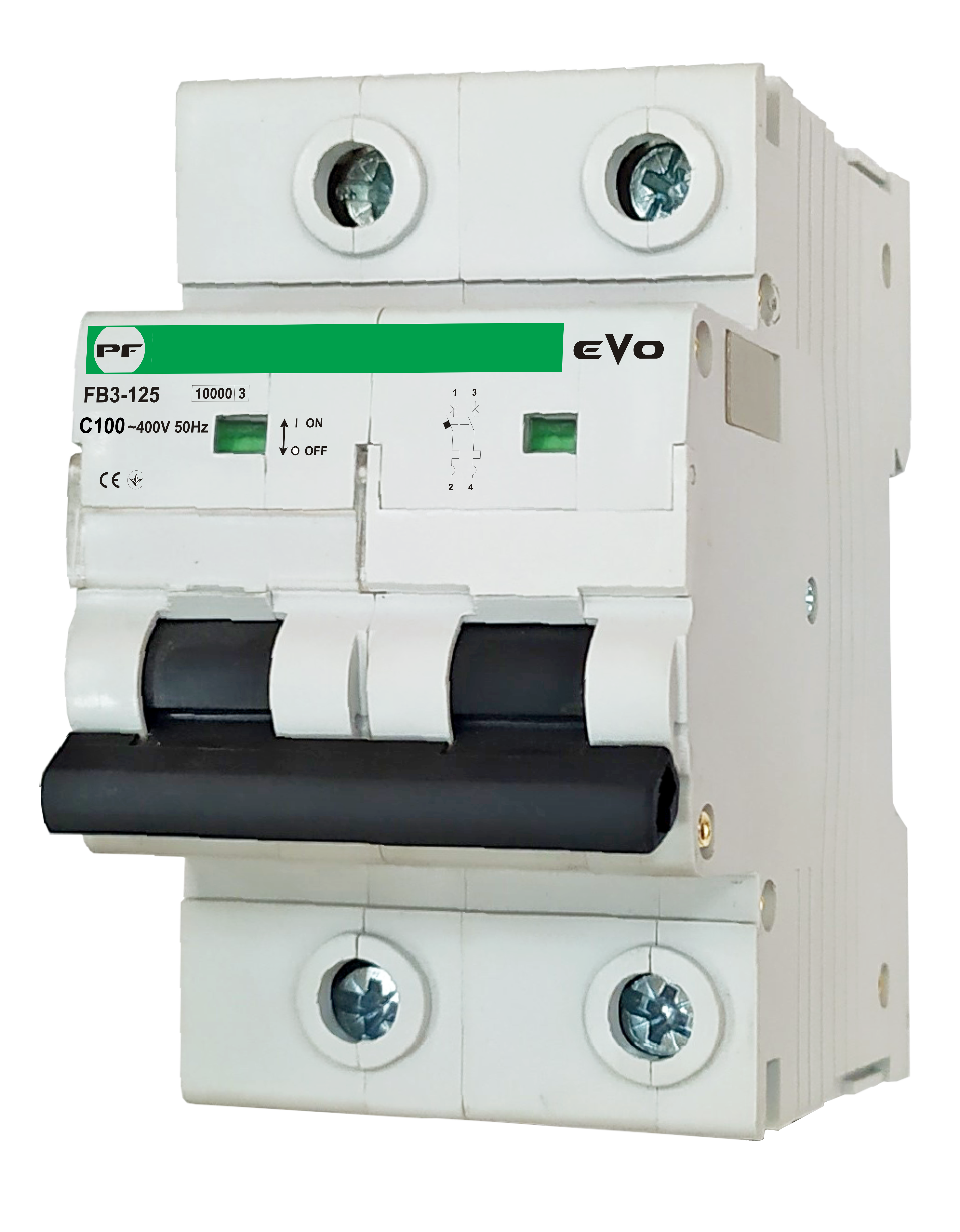 Модульний автоматичний вимикач FB3-125 EVO 2P C100
