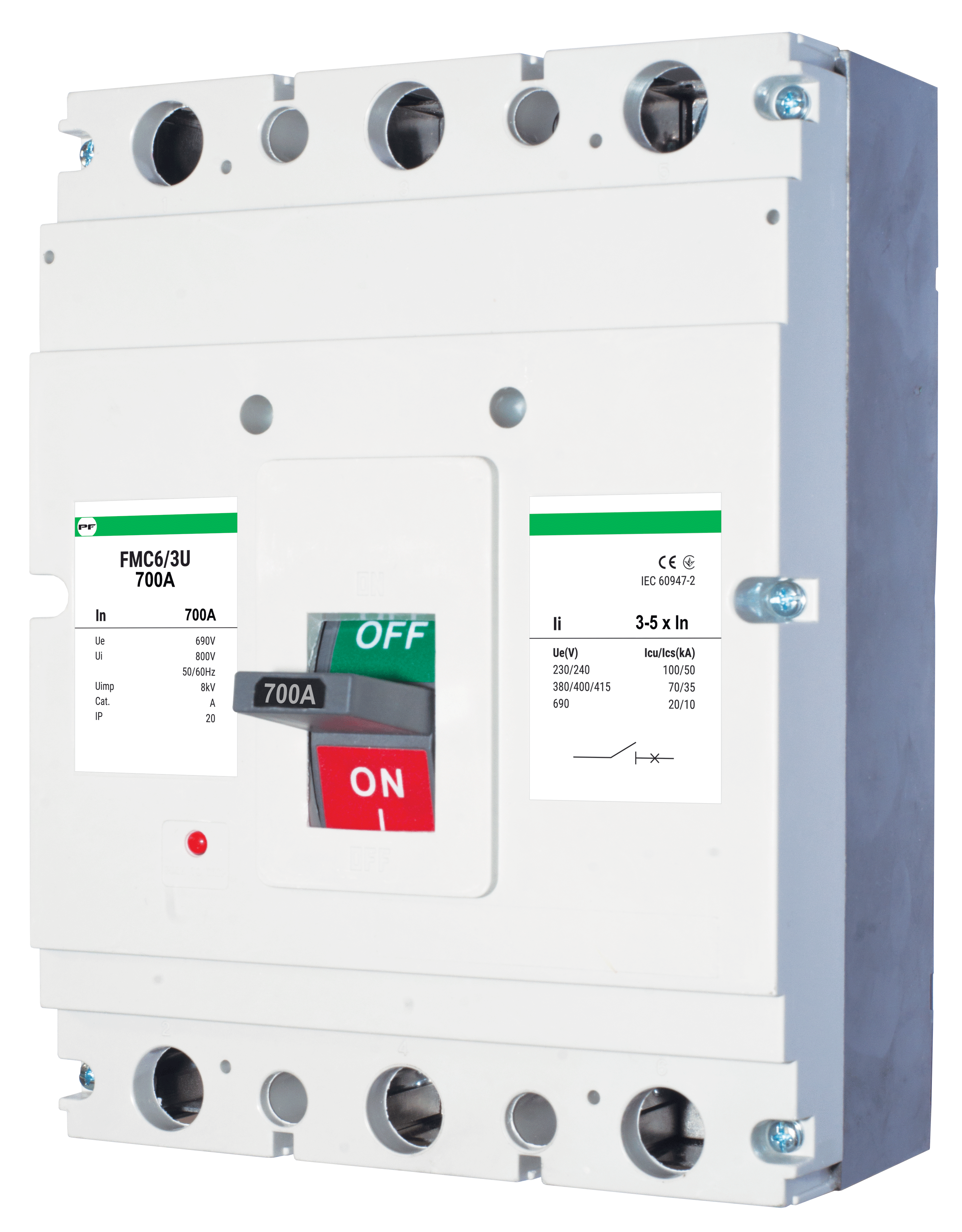 Автоматичний вимикач FMC6/3U 700A 3-5In